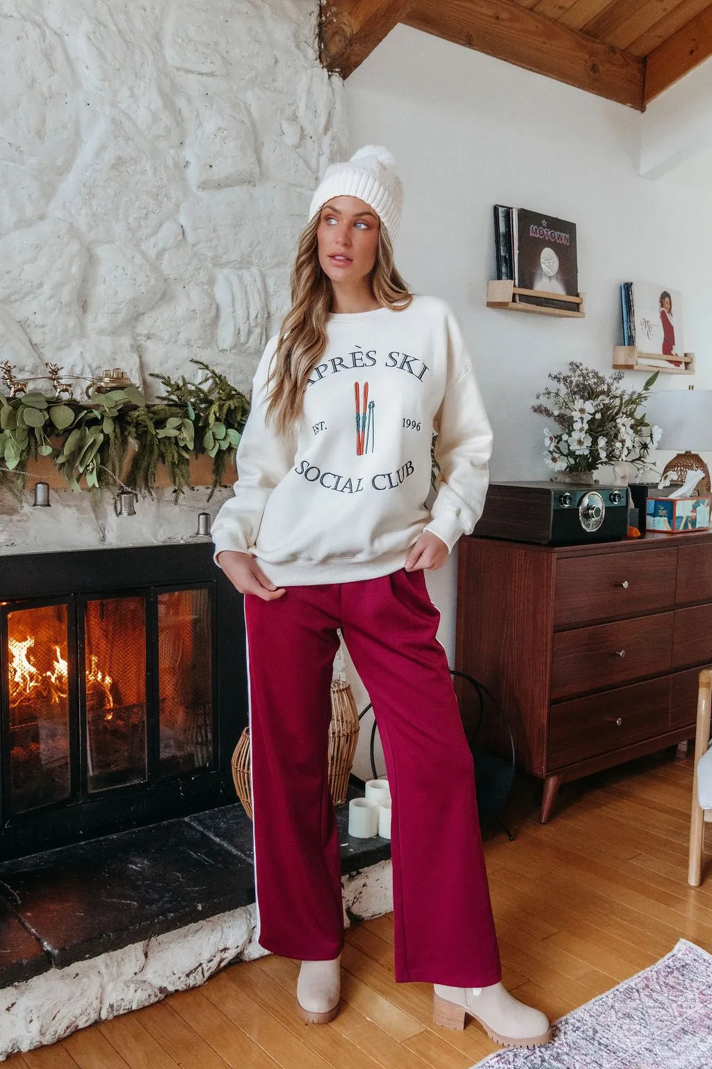 Cream Apres Ski Graphic Sweatshirt - FINAL SALE