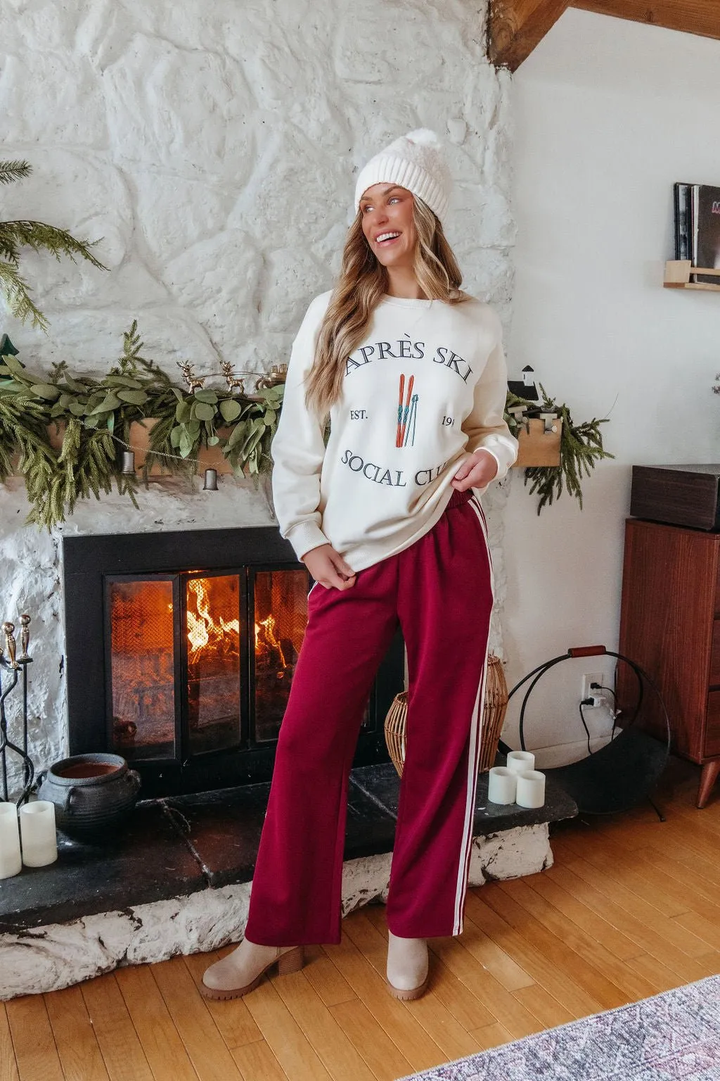 Cream Apres Ski Graphic Sweatshirt - FINAL SALE