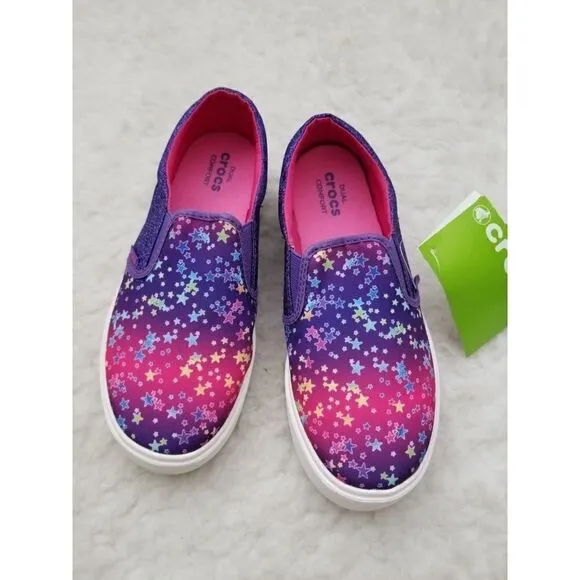 CROCS Citilane Novelty Toddler Girls Slip-On Sneakers Pink/Purple Size 6