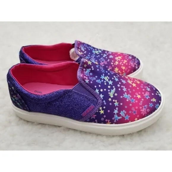 CROCS Citilane Novelty Toddler Girls Slip-On Sneakers Pink/Purple Size 6