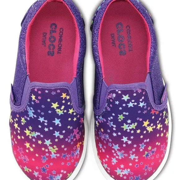 CROCS Citilane Novelty Toddler Girls Slip-On Sneakers Pink/Purple Size 6