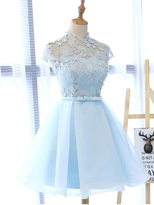 Cute Light Blue Homecoming Dress for Sale, Lovely Tulle Formal Dresses, Party Dress