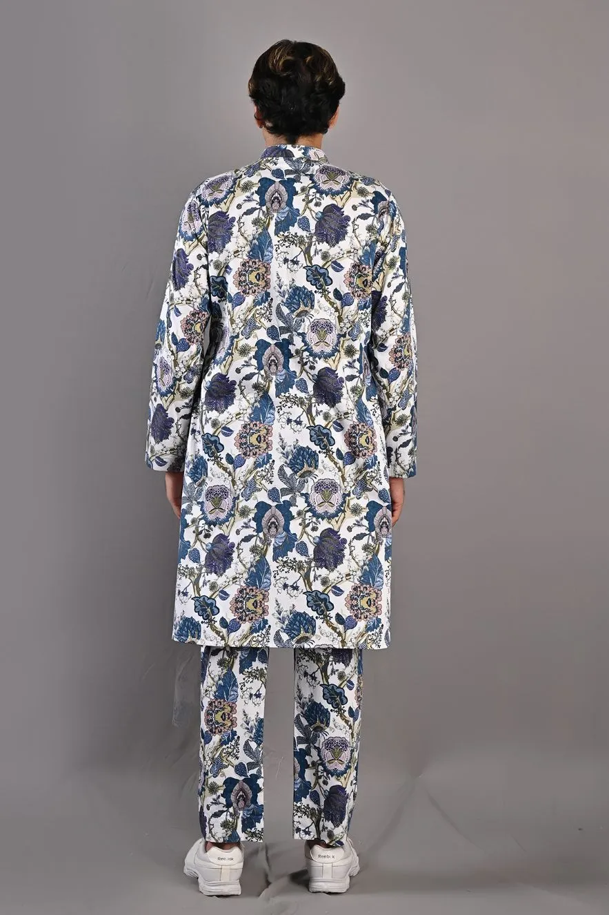 Daemyn - Multi Blue Printed Kurta & Pant set