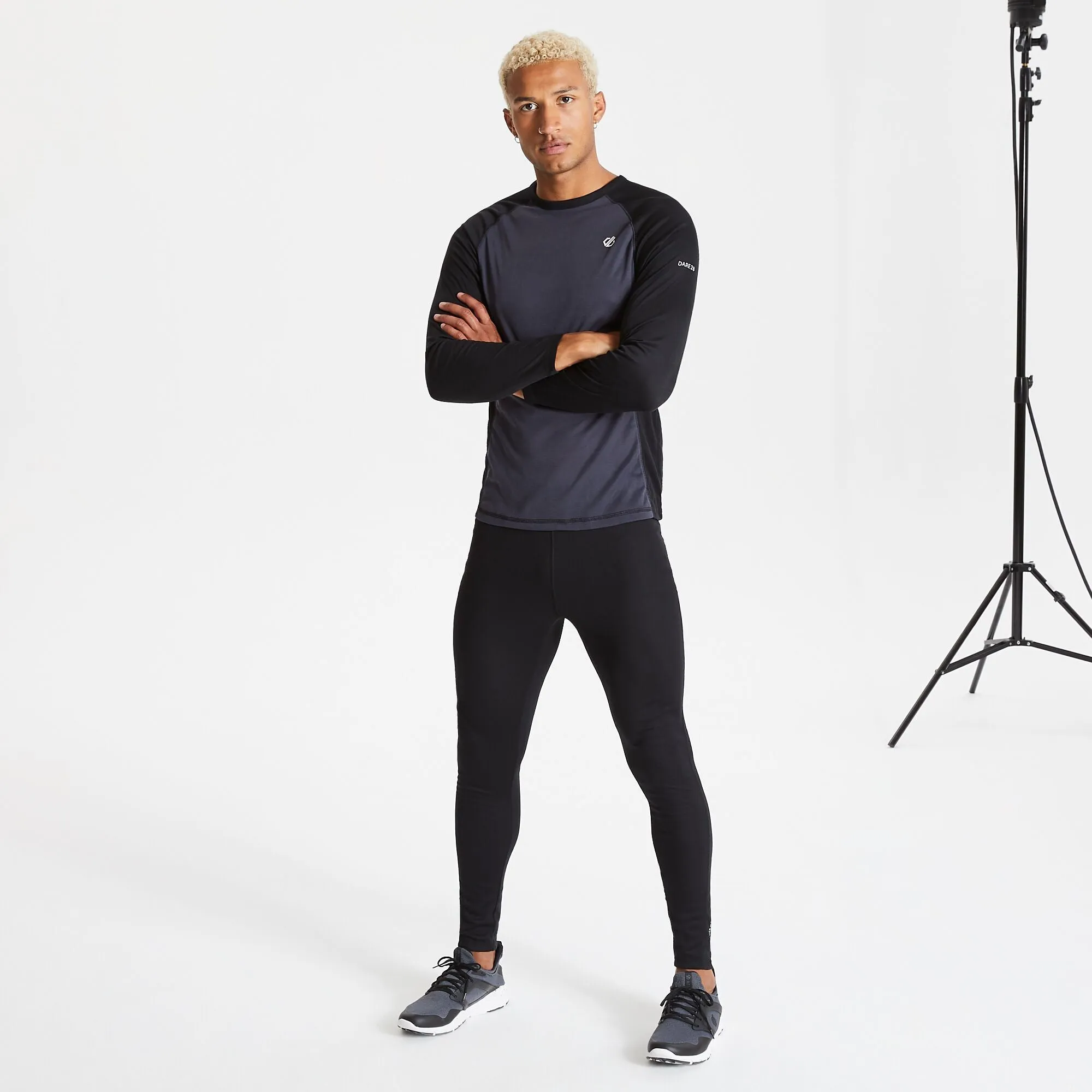 DARE2B EXCHANGE BASE LAYER SET BLACK-EBONY GREY RRP £50