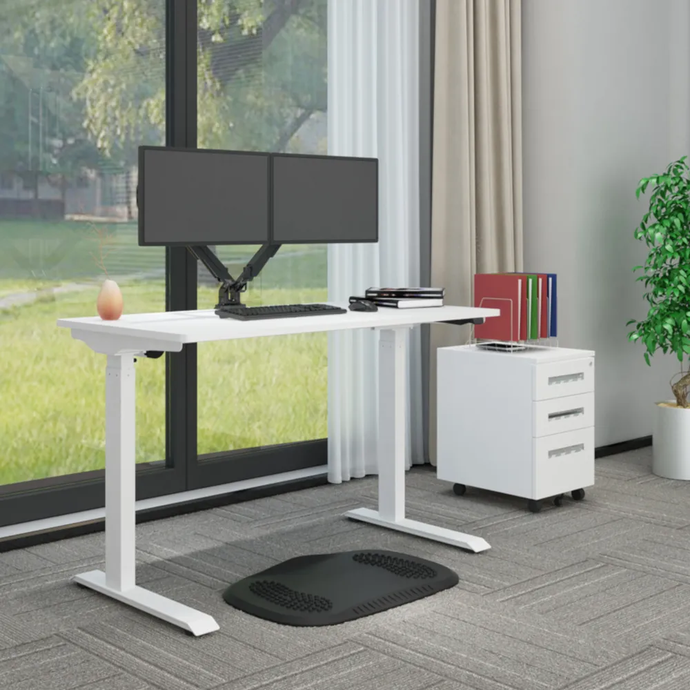 Dellonda Height-Adjustable Sit & Stand Desk 120 x 60cm - A