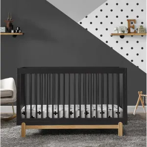 Delta Poppy 4-in-1 Convertible Crib - Midnight Grey with Natural