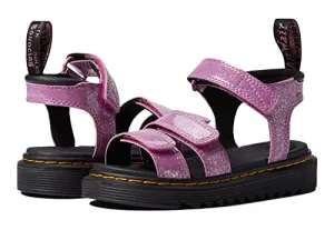Dr. Martens Klaire (Little Kid/Big Kid) Dark Pink Cosmic Glitter 3 UK (US 4 Big Kid) M
