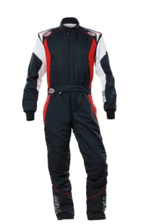Driving Suit - PRO-TX Series - 1-Piece - SFI 3.2A/5 - Multi-Layer - Fire Retardant Fabric - Black / Red - X-Large - Each