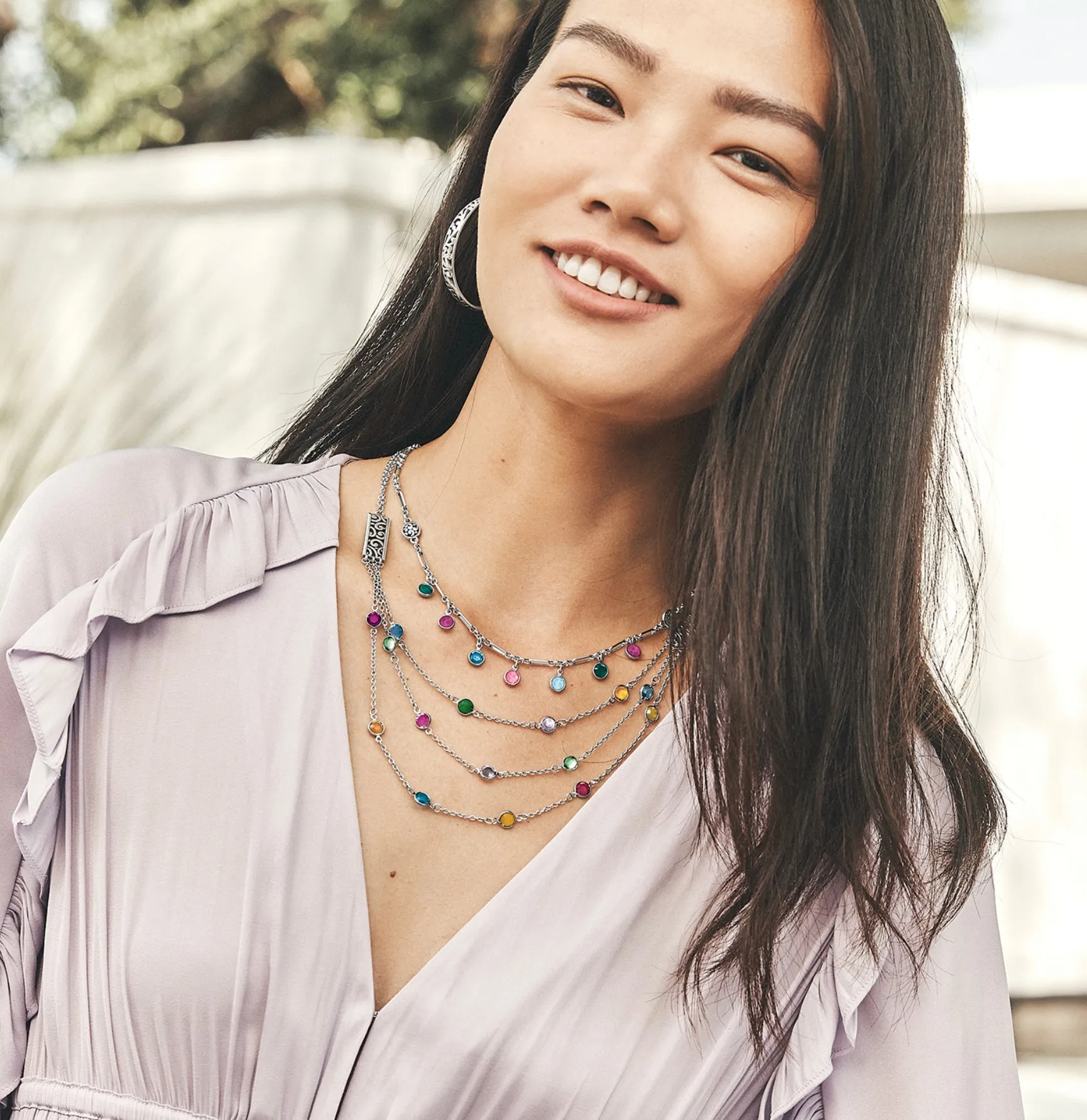 Elora Gems Multi Layer Necklace