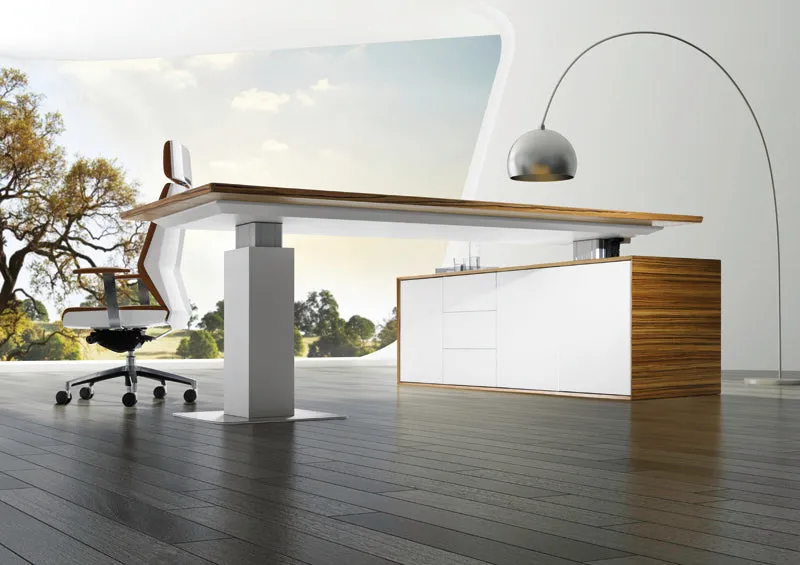 Evolution Executive Height Adjustable Desk with Buffet