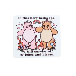 Fiery Hellscape Sticker