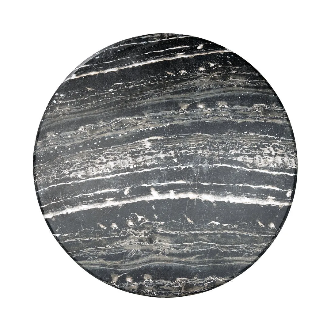 Foundry Select Faux Travertine Bistro Table Tithi Concrete Patio Table for Indoor and Outdoor Use Foundry Select Color:  Gray Faux Marble