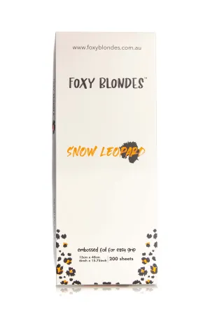 FOXY BLONDES SNOW LEOPARD EXTRA LONG FOIL - 15 X 40CM 200 SHEETS *CLEARANCE*