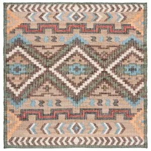 Glynda Southwestern Handmade Flatweave Jute Tan Area Rug The Twillery Co.® Rug Size: Square 7'