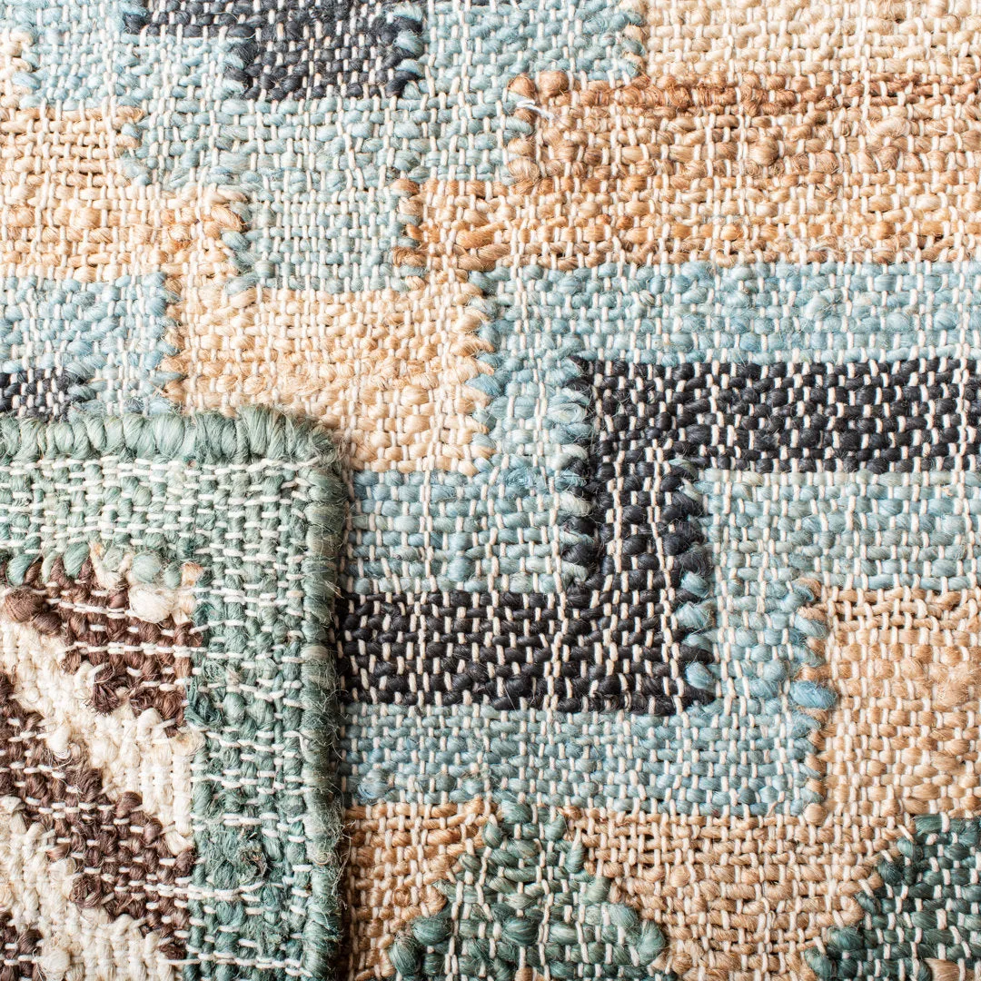 Glynda Southwestern Handmade Flatweave Jute Tan Area Rug The Twillery Co.® Rug Size: Square 7'