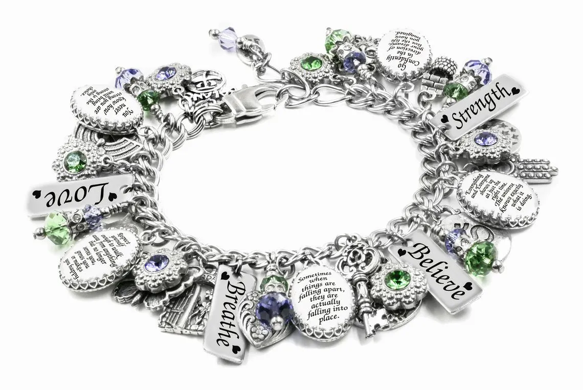 Great Quotes Charm Bracelet