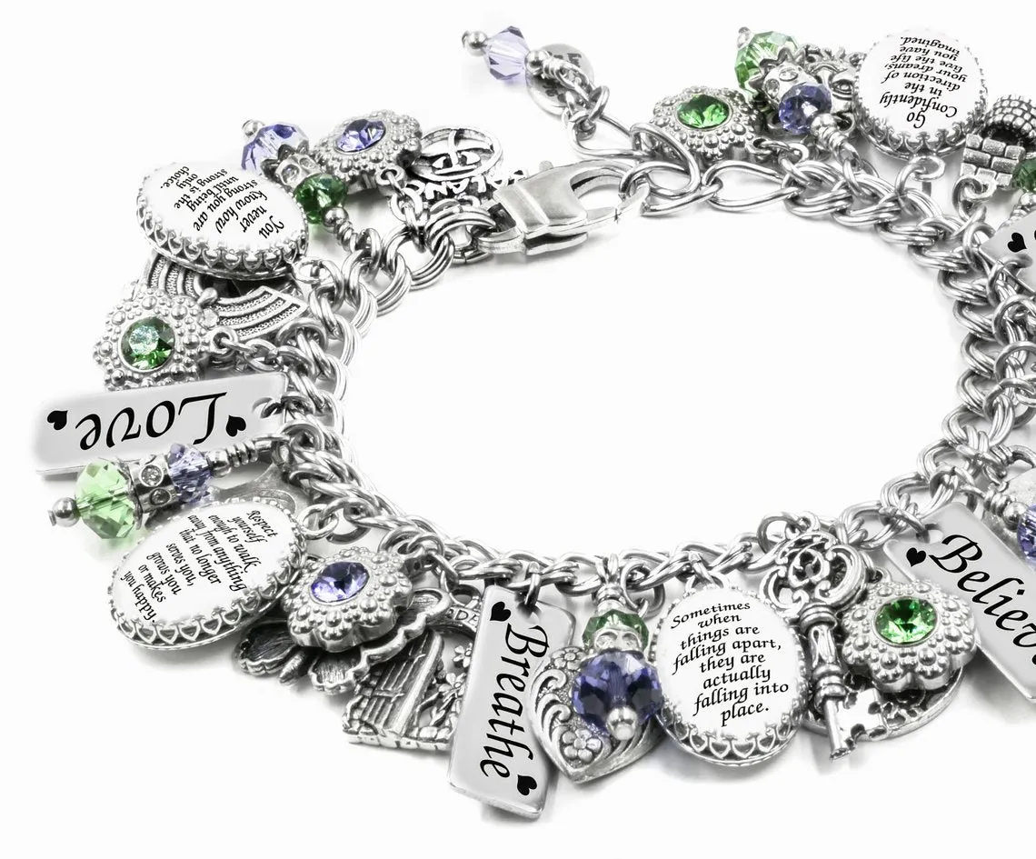 Great Quotes Charm Bracelet