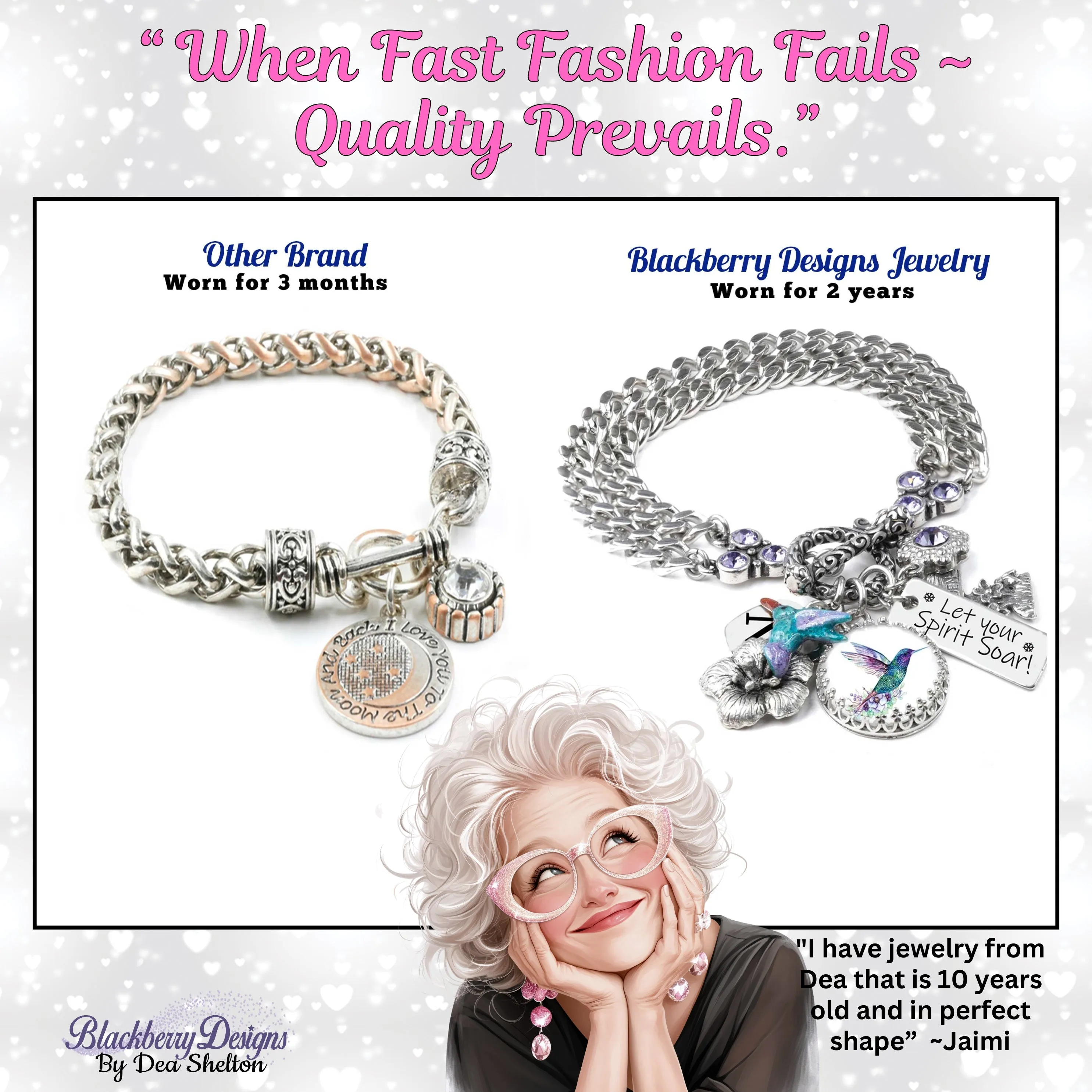 Great Quotes Charm Bracelet