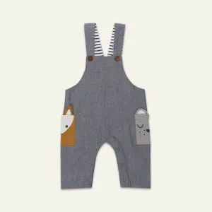 Grey Character Applique Dugarees