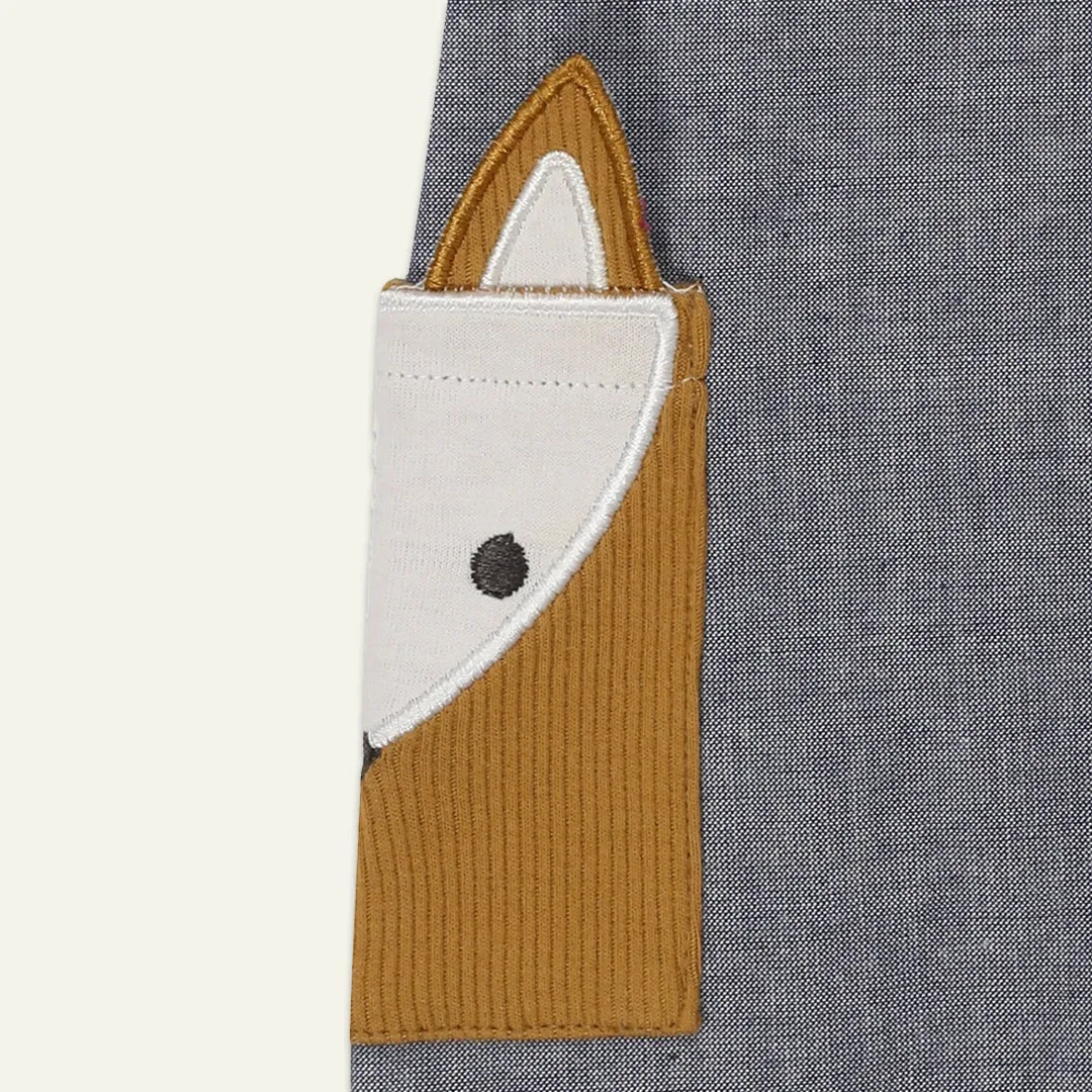 Grey Character Applique Dugarees