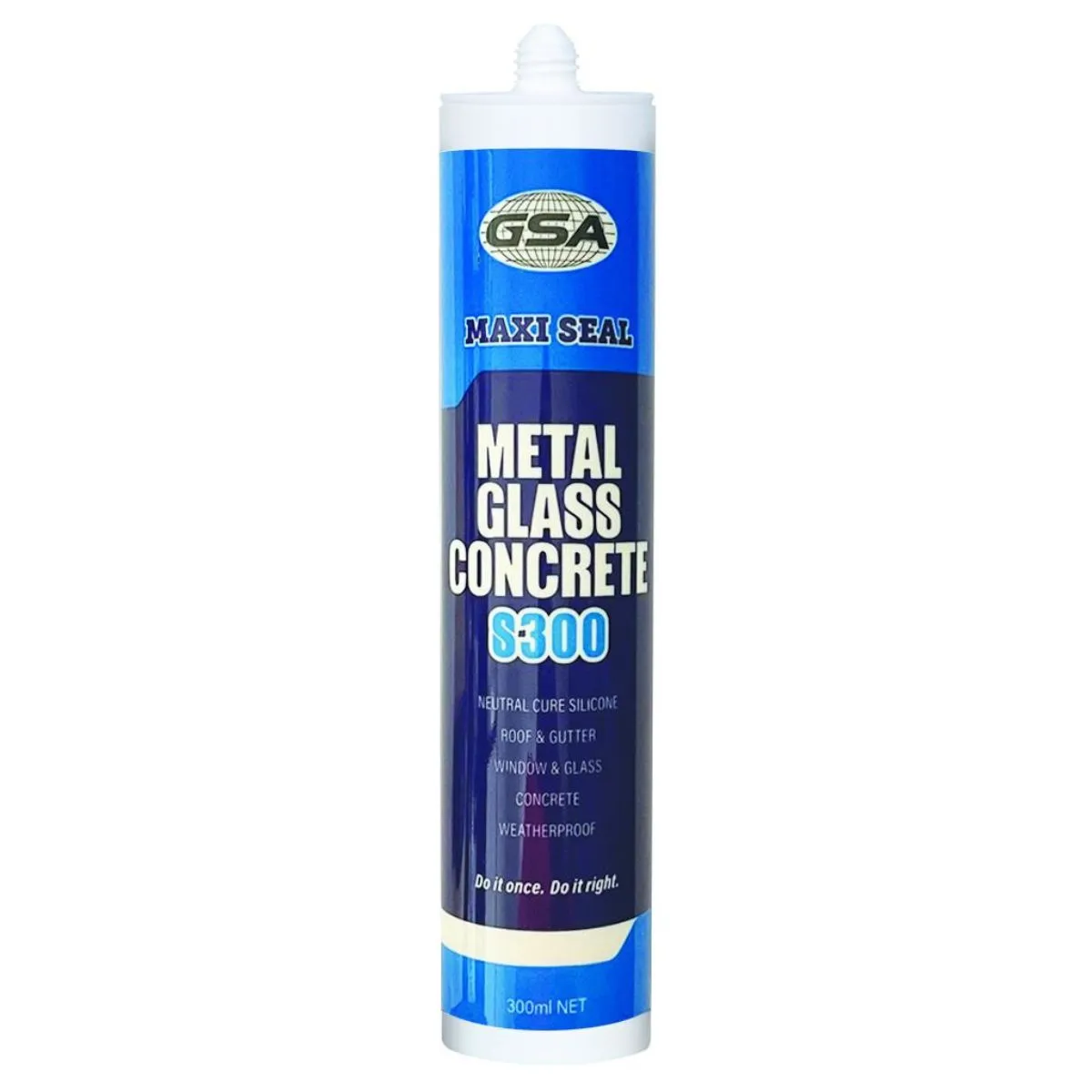 GSA Trade Silicone Neutral Cure S300 Metal Glass Concrete, Roof & Gutter | GREY