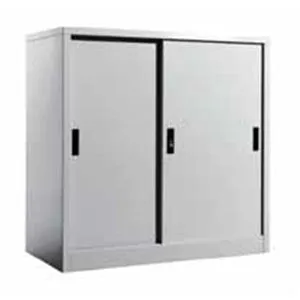 Half Height Sliding Door Cupboard - with 1 Adjustable Shelf