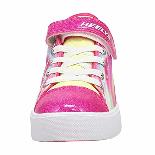HEELYS Girl's Snazzy (Little Kid/Big Kid/Adult) Hot Pink/Multi Heart Swirl 1 Little Kid M