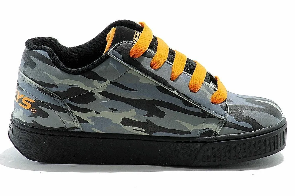 Heelys Straight Up Boys' Toddler-Youth Skate 7 M US Big Kid Camouflage-Grey-Black-Nubuck