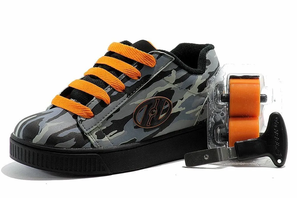 Heelys Straight Up Boys' Toddler-Youth Skate 7 M US Big Kid Camouflage-Grey-Black-Nubuck