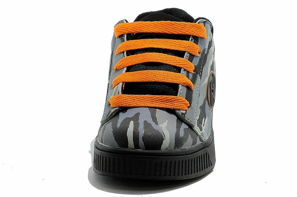 Heelys Straight Up Boys' Toddler-Youth Skate 7 M US Big Kid Camouflage-Grey-Black-Nubuck