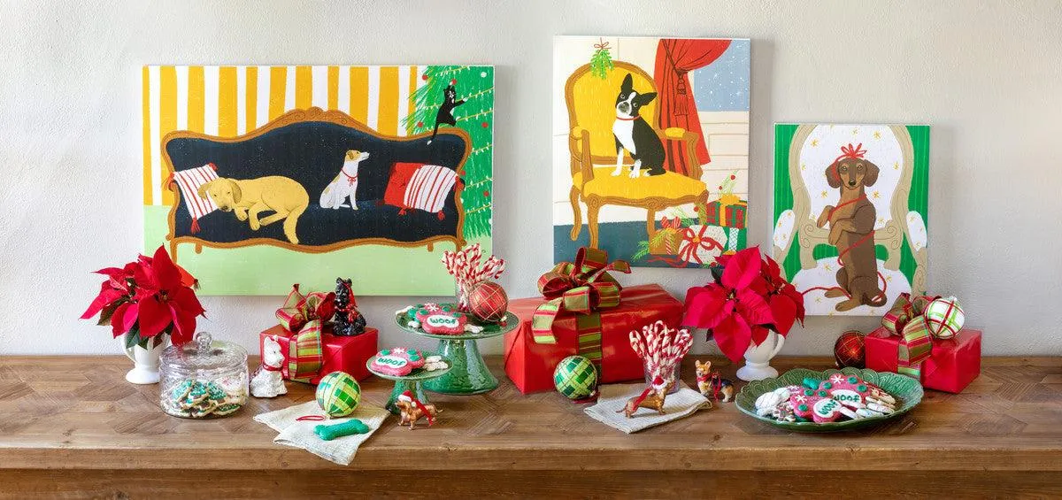 Holiday Dachshund Canvas Print