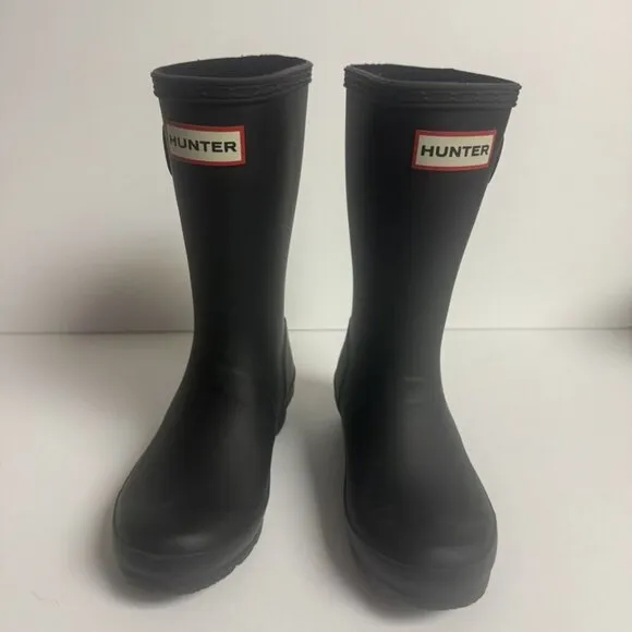 Hunter Original Rain Boot Black Size 1 M Big Kid