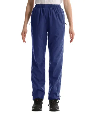 iCreek Women's Rain Pants Waterproof Hiking Pants Windproof Lightweight Over Pants Work Rain Outdoor for Golf, Fishing(Blue With Zipper Pocket)