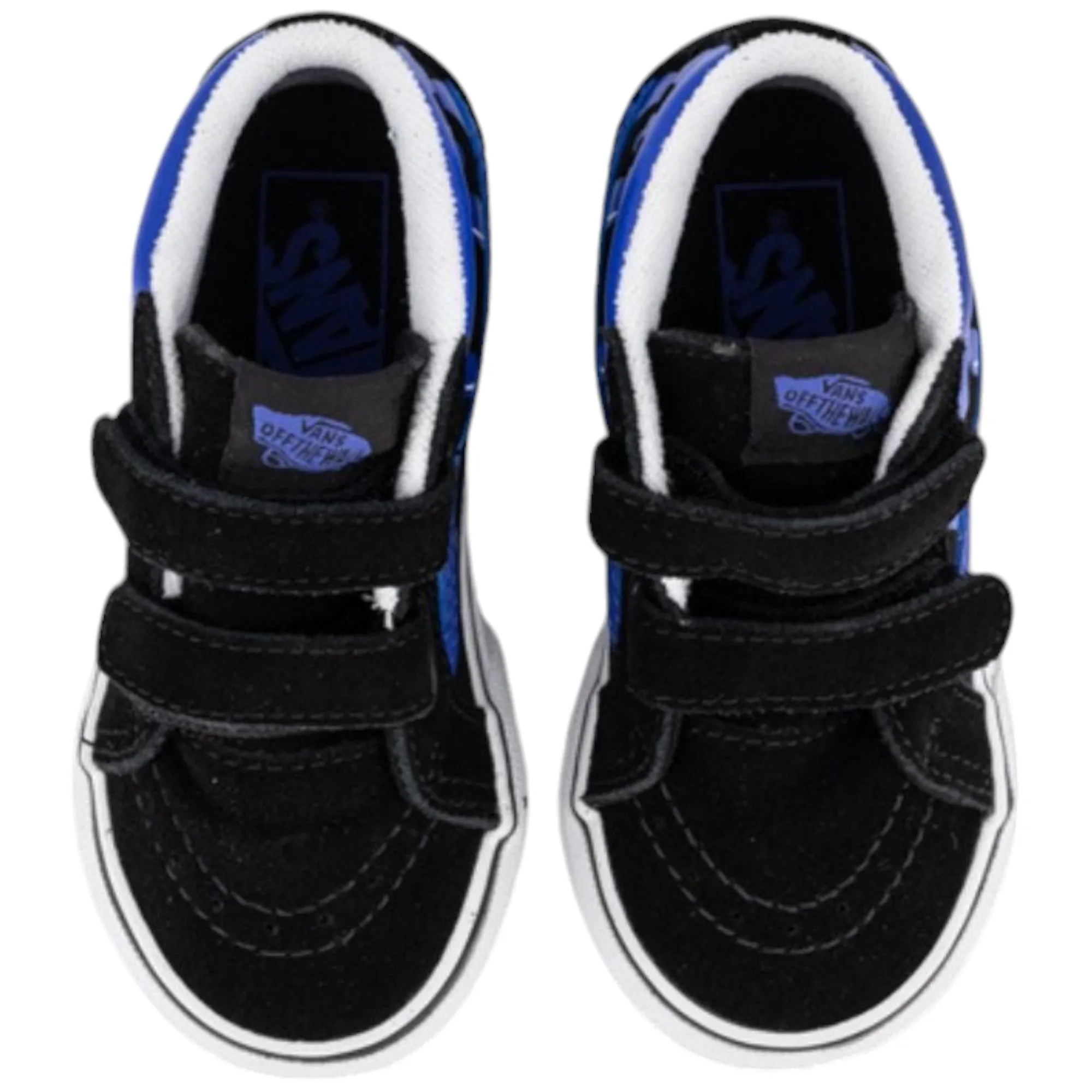 Infant Boys Vans Toddler SK8-Mid Reissue V Glow Shoes Black/Blue