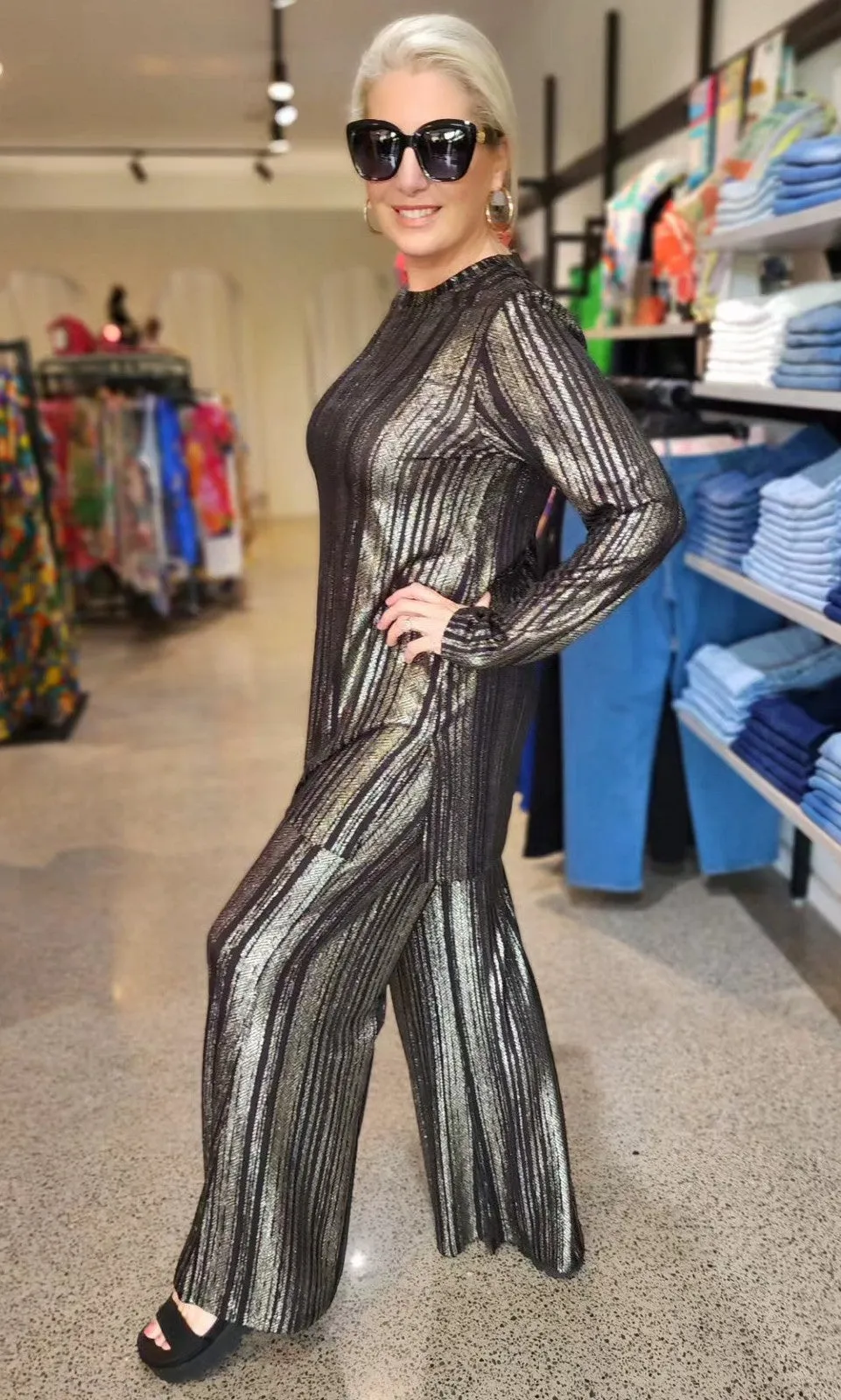 Jenna Metallic Tunic