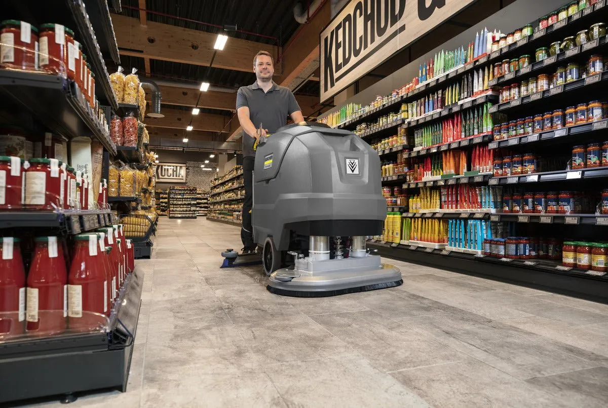 Karcher Scrubber Drier BD 80/100 W Bp Classic With lithium-ion Battery and Shelf Charger