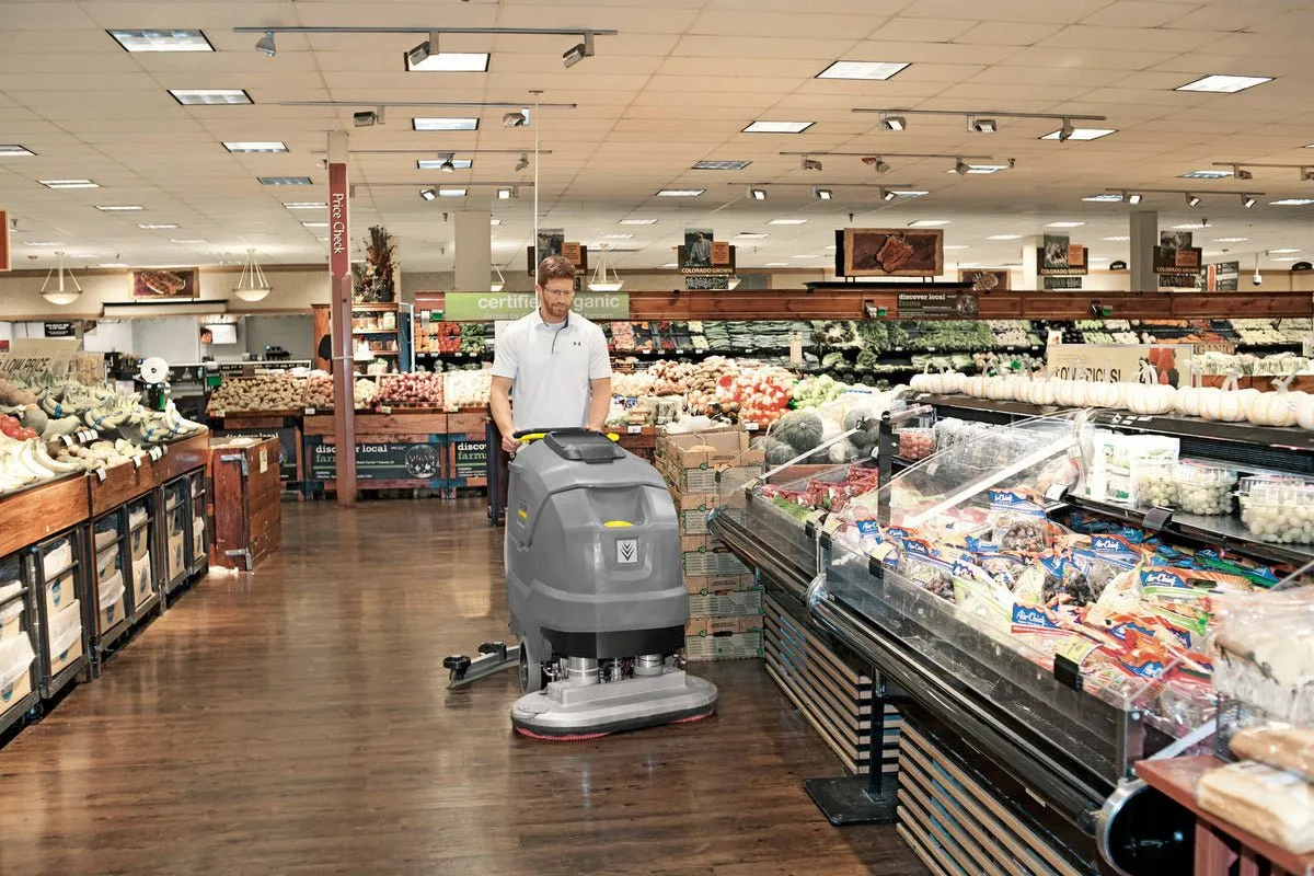 Karcher Scrubber Drier BD 80/100 W Bp Classic With Wet Battery and Shelf Charger