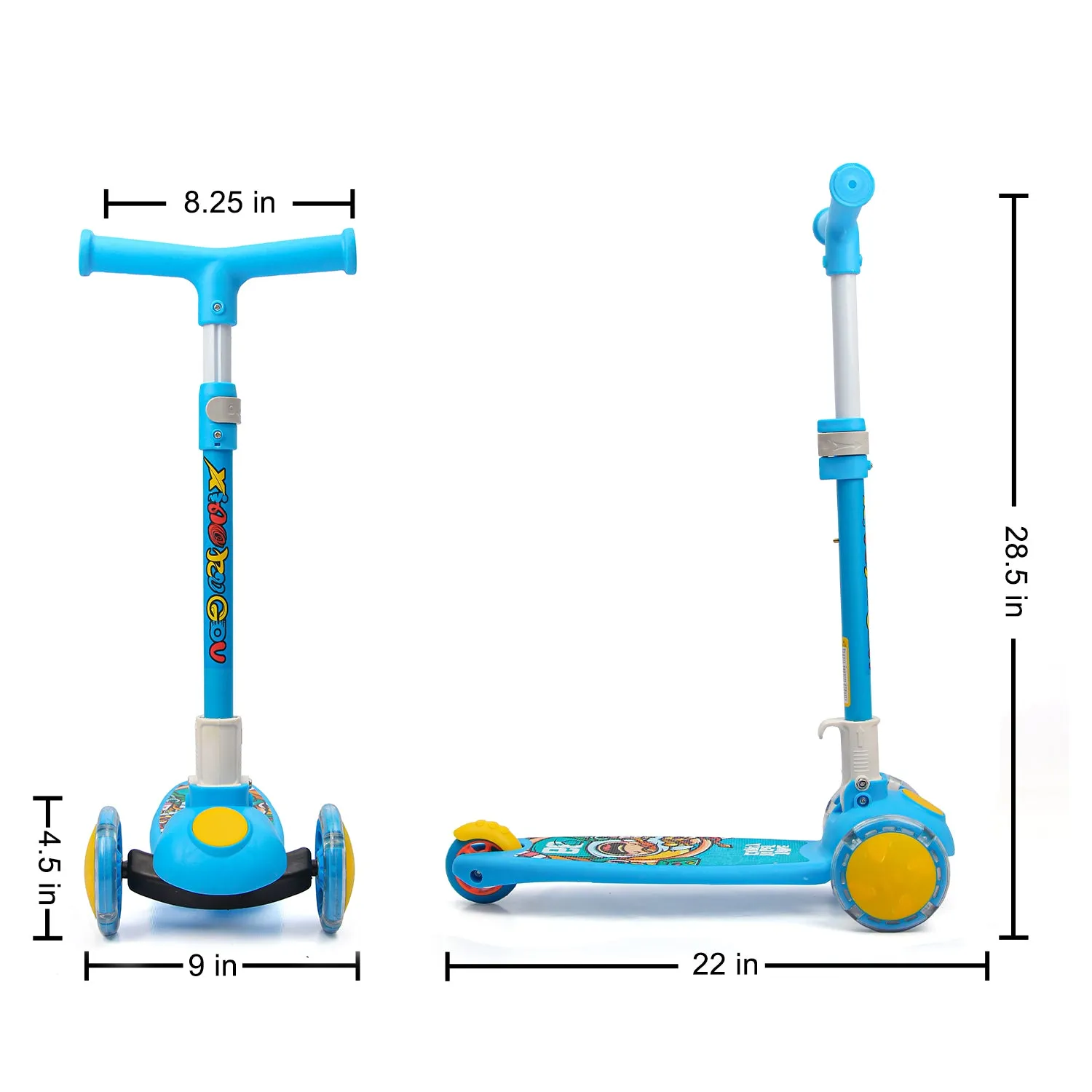 Kick Scooter for Kids | 2-8 Yrs | Height Adjustable | Foldable | Aluminum | Blue