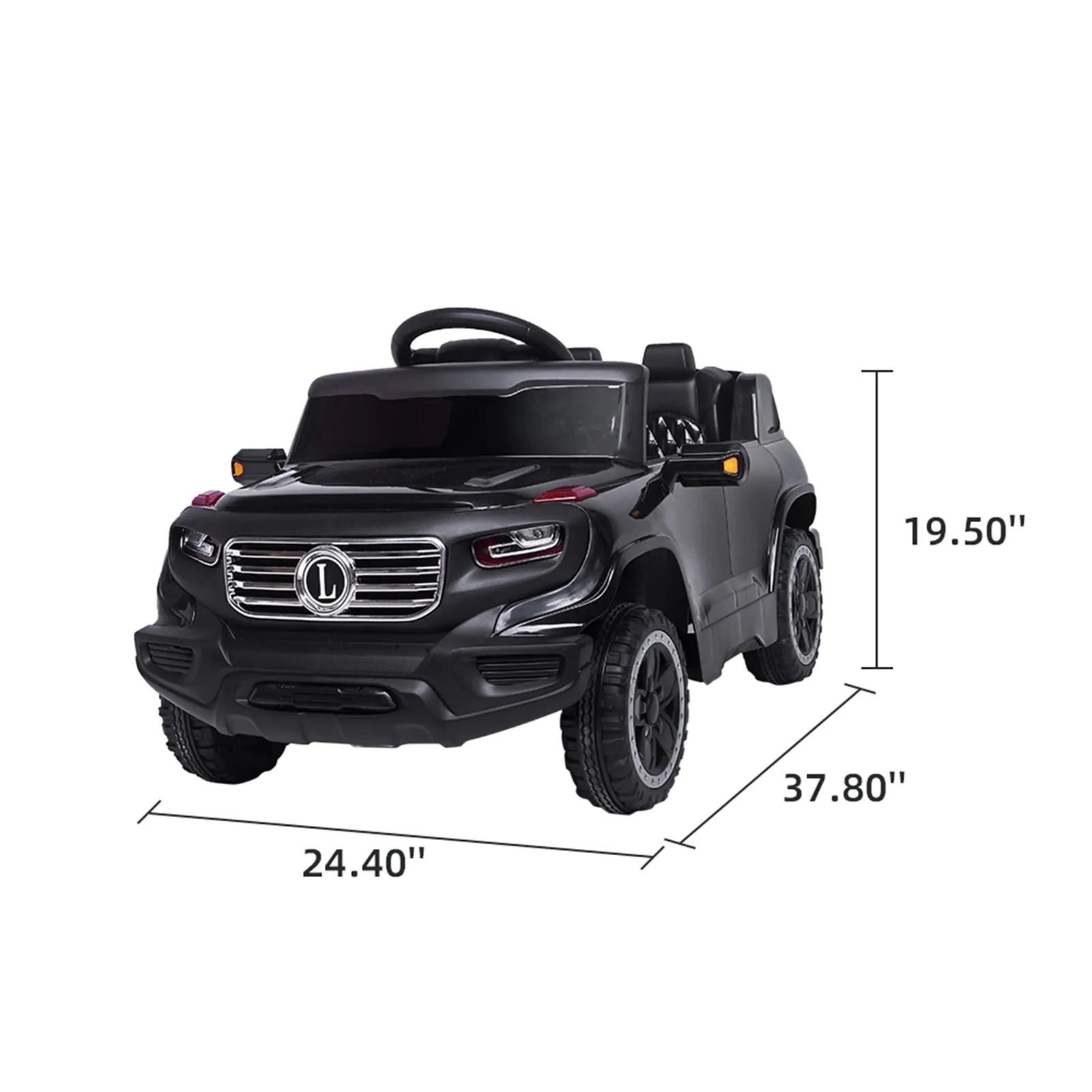 LEADZM LZ-910 Electric Car Single drive Children Car with 35W*1 6V7AH*1 Battery  Pre-Programmed Music and Remote control Black