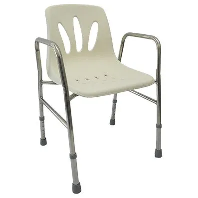 Lifeline Stainless Steel Height Adjustable Stationary Shower Chair 1068