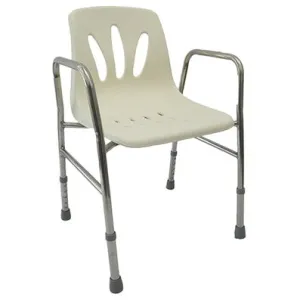 Lifeline Stainless Steel Height Adjustable Stationary Shower Chair 1068