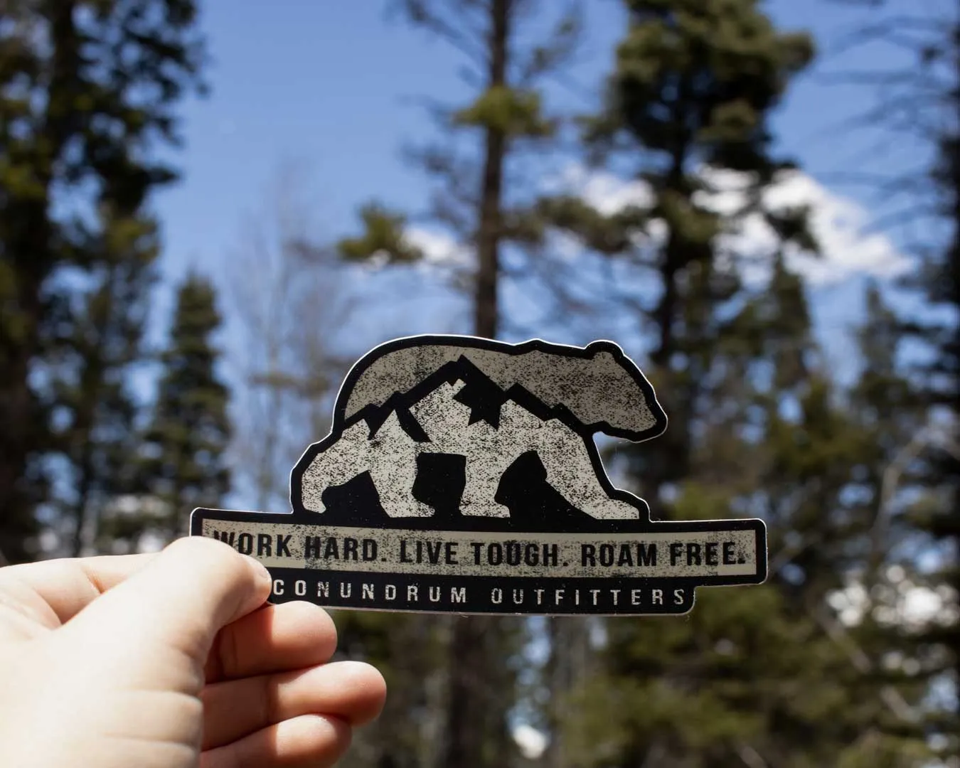 Live Tough Sticker - Desert Tan