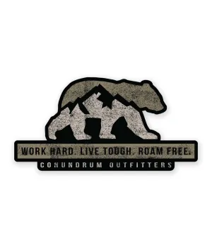 Live Tough Sticker - Desert Tan