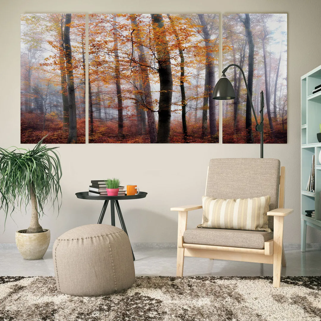 Lost in the Forest - 3 Piece Wrapped Canvas Multi-Piece Image Print Set Alcott Hill® Overall Size: 40" H x 80" W x 1.5" D