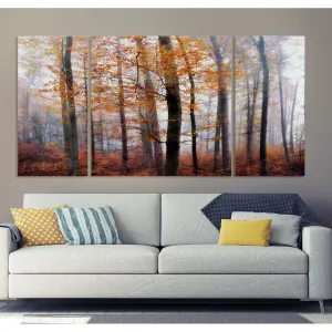 Lost in the Forest - 3 Piece Wrapped Canvas Multi-Piece Image Print Set Alcott Hill® Overall Size: 40" H x 80" W x 1.5" D