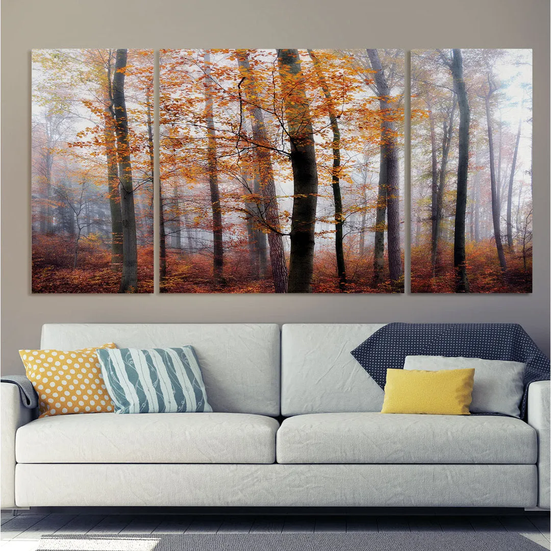 Lost in the Forest - 3 Piece Wrapped Canvas Multi-Piece Image Print Set Alcott Hill® Overall Size: 40" H x 80" W x 1.5" D