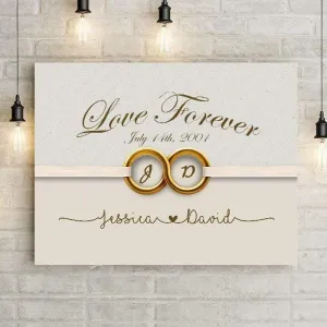 Love Forever Infinity Personalized Canvas