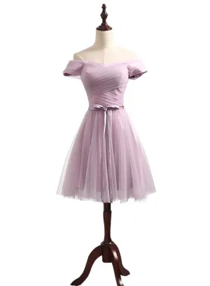 Lovely Lavender Tulle Sweetheart Short Prom Dress, Homecoming Dress