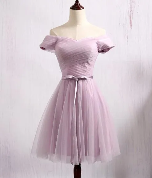 Lovely Lavender Tulle Sweetheart Short Prom Dress, Homecoming Dress