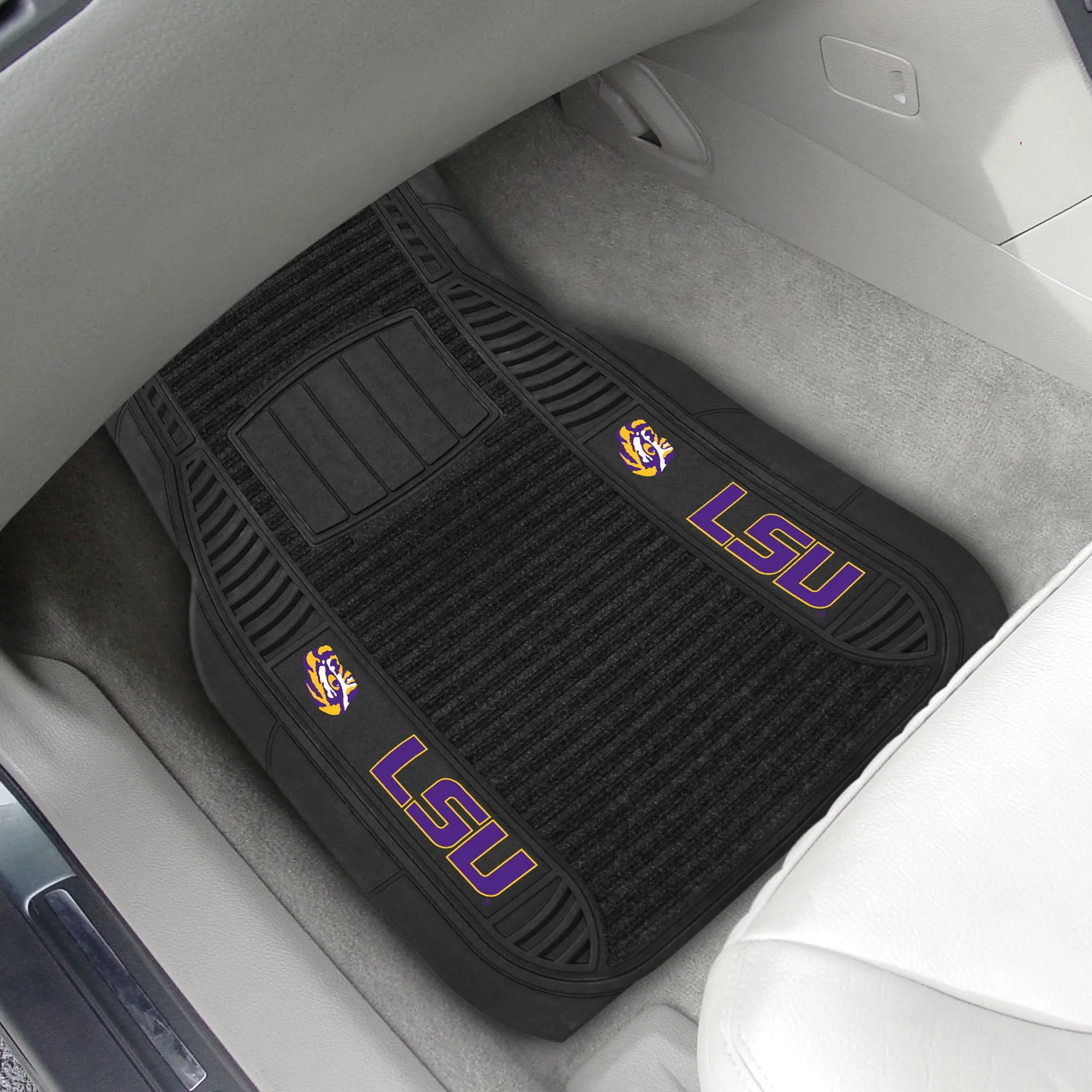 LSU 2-pc Deluxe Car Mat Set